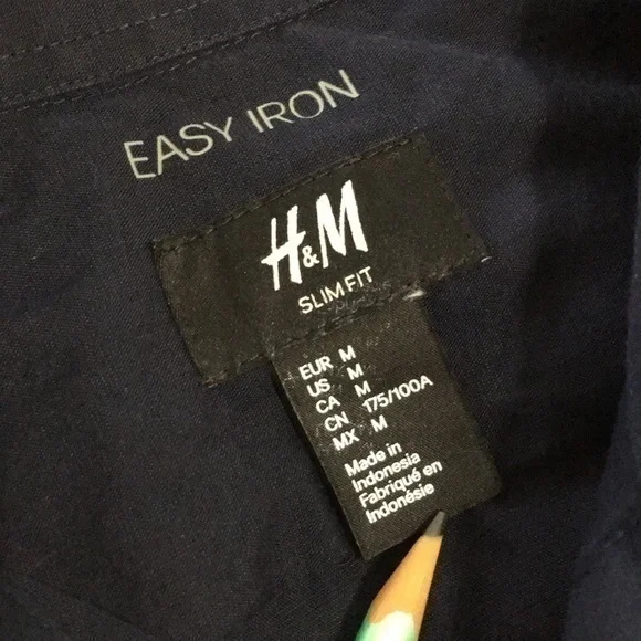 H&M  slim fit Men’s long sleeve size M - Picture 4 of 5